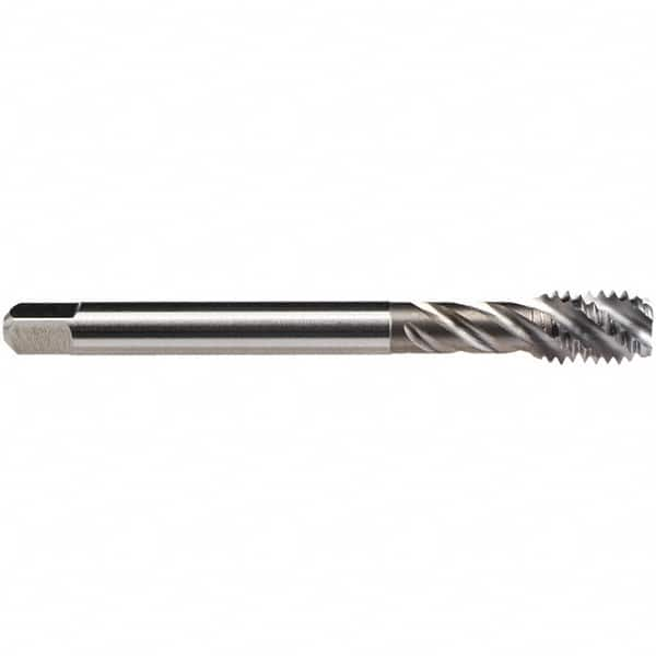 Emuge - M16x2.00 M 4 Flute Bottoming Spiral Flute Tap - High Speed Steel, Bright Finish, 110mm OAL, Right Hand Flute, Right Hand Thread, Series Enorm Z/E - Caliber Tooling