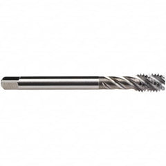 Emuge - M16x2.00 M 4 Flute Bottoming Spiral Flute Tap - High Speed Steel, Bright Finish, 110mm OAL, Right Hand Flute, Right Hand Thread, Series Enorm Z/E - Caliber Tooling