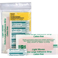 PRO-SAFE - 4" Long x 1/8" Wide, Butterfly Wound Care - White, Woven Fabric Bandage - Caliber Tooling