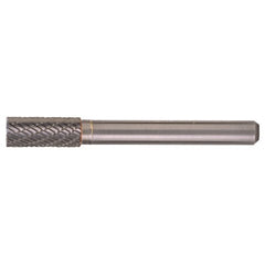 SA-2 Double Cut Solid Carbide Bur-Cylindrical without End Cut - Exact Industrial Supply