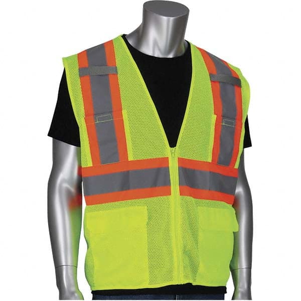 PIP - Size M Yellow Mesh General Purpose High Visibility Vest - Caliber Tooling