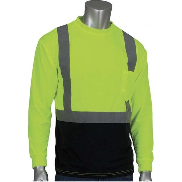 PIP - Size XL Black & Hi-Vis Yellow High Visibility Long Sleeve T-Shirt - Caliber Tooling