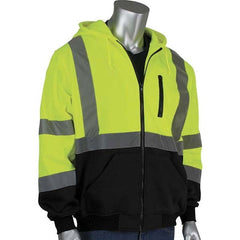 PIP - Size L Black & Hi-Vis Yellow High Visibility Long Sleeve Sweatshirt - Caliber Tooling