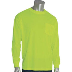 PIP - Size 3XL Hi-Vis Yellow High Visibility Long Sleeve T-Shirt - Caliber Tooling