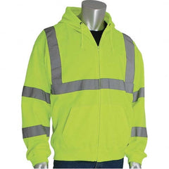 PIP - Size 5XL Hi-Vis Yellow High Visibility Long Sleeve Sweatshirt - Caliber Tooling