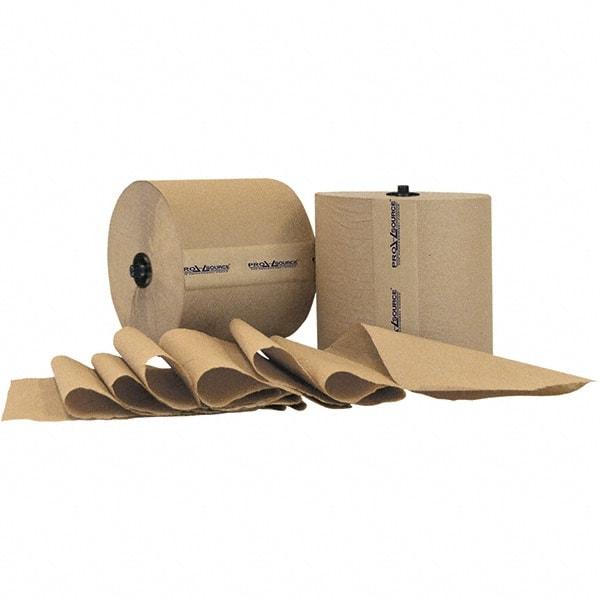 PRO-SOURCE - Hard Roll of 1 Ply Natural Paper Towels - 7-7/8" Wide, 800' Roll Length - Caliber Tooling