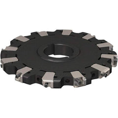 Seco - Arbor Hole Connection, 17/32" Cutting Width, 50.54mm Depth of Cut, 160mm Cutter Diam, 40mm Hole Diam, 6 Tooth Indexable Slotting Cutter - R335.25 Toolholder, XNHQ 1407 Insert, Neutral Cutting Direction - Caliber Tooling