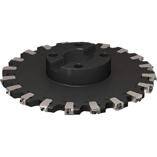 Seco - Shell Mount Connection, 17/32" Cutting Width, 91.48mm Depth of Cut, 315mm Cutter Diam, 60mm Hole Diam, 10 Tooth Indexable Slotting Cutter - R335.25 Toolholder, XNHQ 1407 Insert, Right Hand Cutting Direction - Caliber Tooling