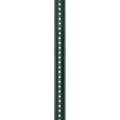 Nucor - 8' High, Powder Coated Traffic Sign Post - Steel, 3/8" Hole Diam, Green - Caliber Tooling