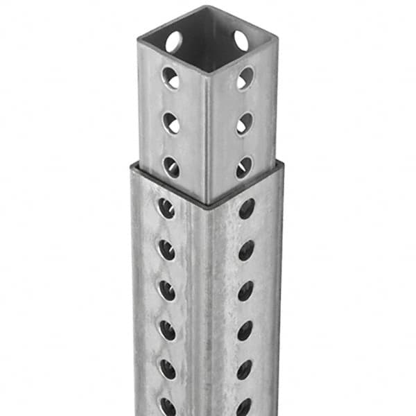 TAPCO - 3' High, Galvanized Traffic Sign Post Base - Steel, 7/16" Hole Diam, Silver - Caliber Tooling