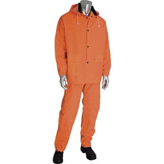 Falcon - Size 2XL Hi-Vis Orange Waterproof Three Piece Suit - Exact Industrial Supply