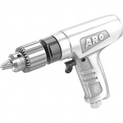 Ingersoll-Rand - 3/8" Keyed Chuck - Pistol Grip Handle, 2,400 RPM, 0.7 hp, 90 psi - Caliber Tooling