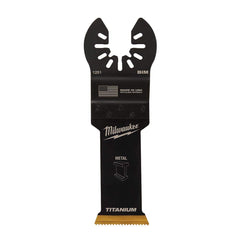 Milwaukee Tool - Rotary & Multi-Tool Accessories; Accessory Type: Multi-Material Blade ; For Use With: Multi-Tools ; Includes: 1-1/8" TITANIUM BI-METAL METAL BLADE ; Maximum RPM: 0.000 ; Color: Silver ; Tooth Style: End Cut - Exact Industrial Supply