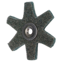 4″ Diameter AG Non Woven Star Very FIne Grit 1/4 20 Eyelet AlumInum Oxide - Caliber Tooling