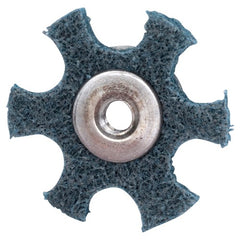 4″ Diameter AG Non Woven Star Very FIne Grit 1/4 20 Eyelet AlumInum Oxide - Caliber Tooling