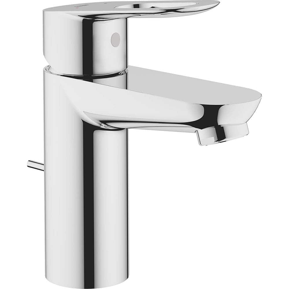 Grohe - Lavatory Faucets; Type: Deck Mount ; Spout Type: Low Arc ; Design: Lever ; Handle Type: Lever ; Mounting Centers: Single Hole (Inch); Drain Type: Pop-Up - Exact Industrial Supply