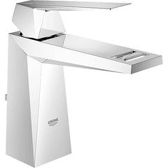 Grohe - Lavatory Faucets; Type: Deck Mount ; Spout Type: Low Arc ; Design: Lever ; Handle Type: Lever ; Mounting Centers: Single Hole (Inch); Drain Type: Pop-Up - Exact Industrial Supply