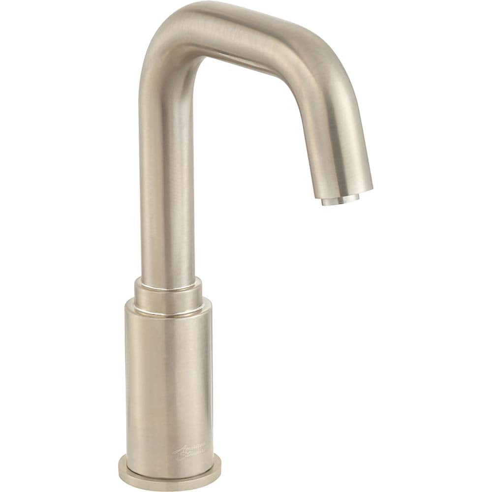 American Standard - Electronic & Sensor Faucets; Type: Sensor ; Style: Modern; Contemporary ; Type of Power: DC ; Spout Type: High Arc ; Mounting Centers: Single Hole (Inch); Finish/Coating: Brushed; Nickel - Exact Industrial Supply