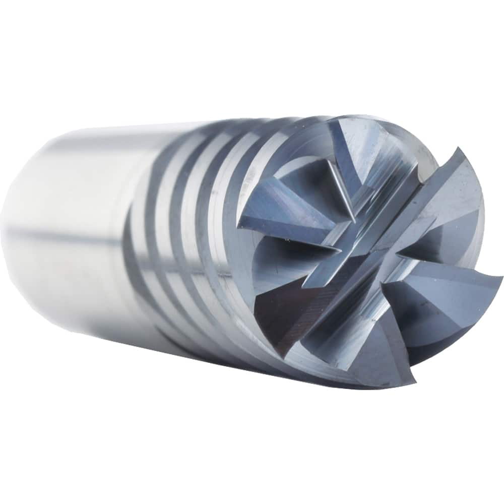 Corner Radius End Mill: 0.312″ Dia, 13/16″ LOC, 0.015″ Radius, 3 Flutes 2-1/2″ OAL, 5/16″ Shank Dia, 50 ° Helix, nACRo Coated, Corner Radius End, Centercutting, Series SR3F