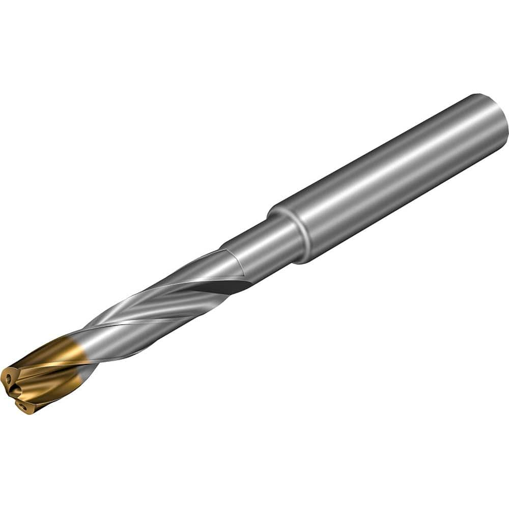 Sandvik Coromant - Taper Length Drill Bits; Drill Bit Size (mm): 9.13 ; Drill Bit Size (Decimal Inch): 0.3594 ; Drill Point Angle: 140 ; Drill Bit Material: Solid Carbide ; Drill Bit Finish/Coating: TiAlSiN/TiSiN ; Flute Type: Spiral - Exact Industrial Supply