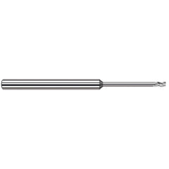 Corner Radius End Mill: 1/8″ Dia, 3/16″ LOC, 0.005″ Radius, 3 Flutes, Solid Carbide 3″ OAL, 1/8″ Shank Dia, 42 ° Helix, Bright/Uncoated, Corner Radius End