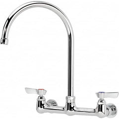 Krowne - Wall Mount, Service Sink Faucet without Spray - Two Handle, Blade Handle, Gooseneck Spout, No Drain - Caliber Tooling