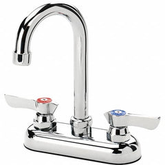 Krowne - Deck Mount, Bar and Hospitality Faucet without Spray - Two Handle, Color Coded Handle, Gooseneck Spout, No Drain - Caliber Tooling