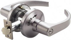 PDQ - Heavy Duty Classroom Intruder Lever Lockset - 2-3/4" Back Set, Small Format I/C Less Cylinder, Zinc, Satin Chrome Plated Finish - Caliber Tooling