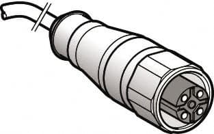 Telemecanique Sensors - 4 Amp, M12 4 Pin Female Straight Cordset Sensor and Receptacle - 250 VAC, 300 VDC, 5m Cable Length, IP69K Ingress Rating - Caliber Tooling