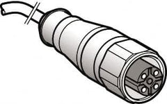 Telemecanique Sensors - 4 Amp, M12 4 Pin Elbowed Female Cordset Sensor and Receptacle - 250 VAC, 300 VDC, 5m Cable Length, IP69K Ingress Rating - Caliber Tooling