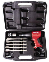 AIRCAT - 3,000 BPM, 2.8 Inch Long Stroke, Air Hammer Kit - 7.16 CFM Air Consumption, 1/4 Inch Inlet - Caliber Tooling