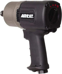 AIRCAT - 3/4" Drive, 6,500 RPM, 1,400 Ft/Lb Torque Impact Wrench - Pistol Grip Handle, 1,300 IPM, 8 CFM, 90 psi, 3/8" NPT Inlet - Caliber Tooling