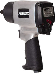 AIRCAT - 1/2" Drive, 9,000 RPM, 800 Ft/Lb Torque Impact Wrench - Pistol Grip Handle, 1,200 IPM, 8 CFM, 90 psi, 1/4" NPT Inlet - Caliber Tooling