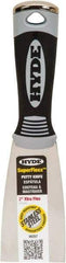 Hyde Tools - 2" Wide Spring Blade Stainless Steel Putty Knife - Flexible, Plastic Handle - Caliber Tooling