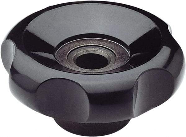 Elesa - 3.9" Head Diam, 6 Point Lobed Knob - Duroplast - Caliber Tooling