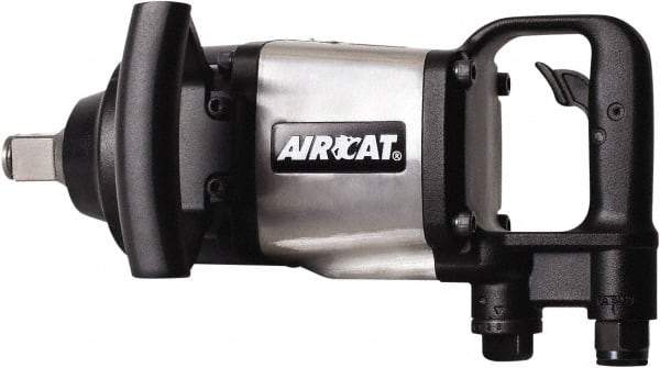 AIRCAT - 1" Drive, 5,000 RPM, 1,800 Ft/Lb Torque Impact Wrench - D-Handle, 1,400 IPM, 12 CFM, 90 psi, 1/2" NPT Inlet - Caliber Tooling