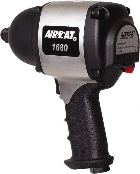 AIRCAT - 3/4" Drive, 4,500 RPM, 1,200 Ft/Lb Torque Impact Wrench - Pistol Grip Handle, 950 IPM, 8 CFM, 90 psi, 3/8" NPT Inlet - Caliber Tooling