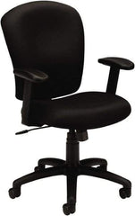 Basyx - 41" High Task Chair - 26" Wide x 34-1/2" Deep, 100% Polyester Seat, Black - Caliber Tooling