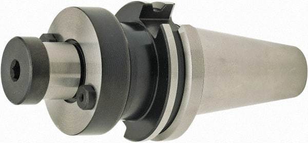 Parlec - CAT40 Dual Contact Taper Shank 25.4mm Pilot Diam Shell Mill Holder - 101.6mm Flange to Nose End Projection, 57.15mm Nose Diam, Through-Spindle Coolant - Exact Industrial Supply