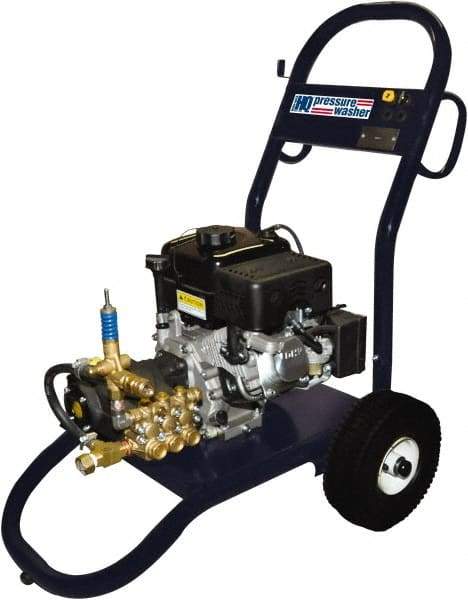 PRO-SOURCE - Gas, 4.6 hp, 2,400 psi, 2.5 GPM, Cold Water Pressure Washer - Heavy Duty Axial Cam, 50' x 3/8" Hose - Caliber Tooling