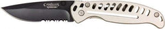 Clauss - 3" Blade, Drop Point Folding Knife - Stainless Steel - Caliber Tooling