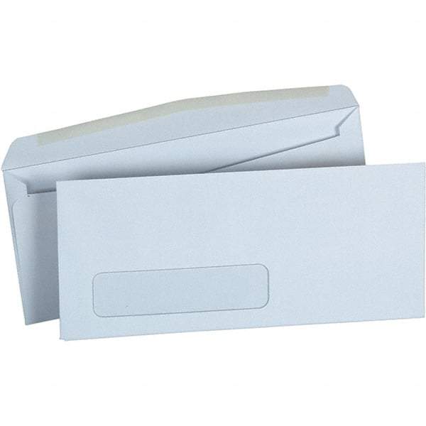 UNIVERSAL - 9-1/2" Long x 7-1/4" Wide Gummed Flap Plain White Envelope with Window - White - Caliber Tooling