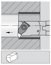 Kennametal - 2-3/4" Min Bore Diam, 16" OAL, 2" Shank Diam, A-NE Indexable Boring Bar - N. Insert, Clamp Holding Method - Caliber Tooling