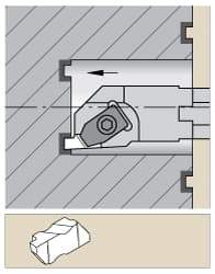 Kennametal - 2-3/8" Min Bore Diam, 16" OAL, 2" Shank Diam, A-NS Indexable Boring Bar - N. Insert, Clamp Holding Method - Caliber Tooling