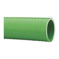 Made in USA - 1-1/2" Inside x 1-13/16" Outside Diam, PVC Liquid Suction & Discharge Hose - Green, 100' Long, 28 Vacuum Rating, 85 psi Working Pressure - Caliber Tooling