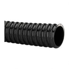 Made in USA - 1-1/2" ID, 28 Hg Vac Rating, 75 psi, PVC Vacuum & Duct Hose - 100' Long, Black, 4" Bend Radius, -10°F Min - Caliber Tooling