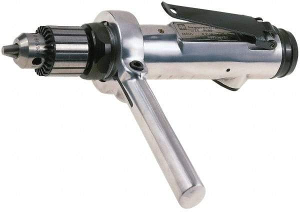 Ingersoll-Rand - 3/8" Keyed Chuck - Inline Handle, 1,000 RPM, 15 CFM, 0.4 hp, 90 psi - Caliber Tooling