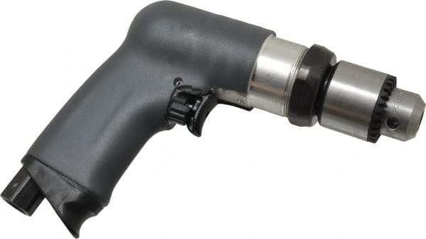 Ingersoll-Rand - 3/8" Reversible Keyed Chuck - Pistol Grip Handle, 2,000 RPM, 17 CFM, 0.4 hp, 90 psi - Caliber Tooling