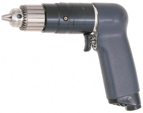 Ingersoll-Rand - 1/4" Keyed Chuck - Pistol Grip Handle, 3,100 RPM, 20 CFM, 0.51 hp, 90 psi - Caliber Tooling