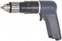 Ingersoll-Rand - 3/8" Keyed Chuck - Pistol Grip Handle, 1,400 RPM, 25 CFM, 0.75 hp, 90 psi - Caliber Tooling